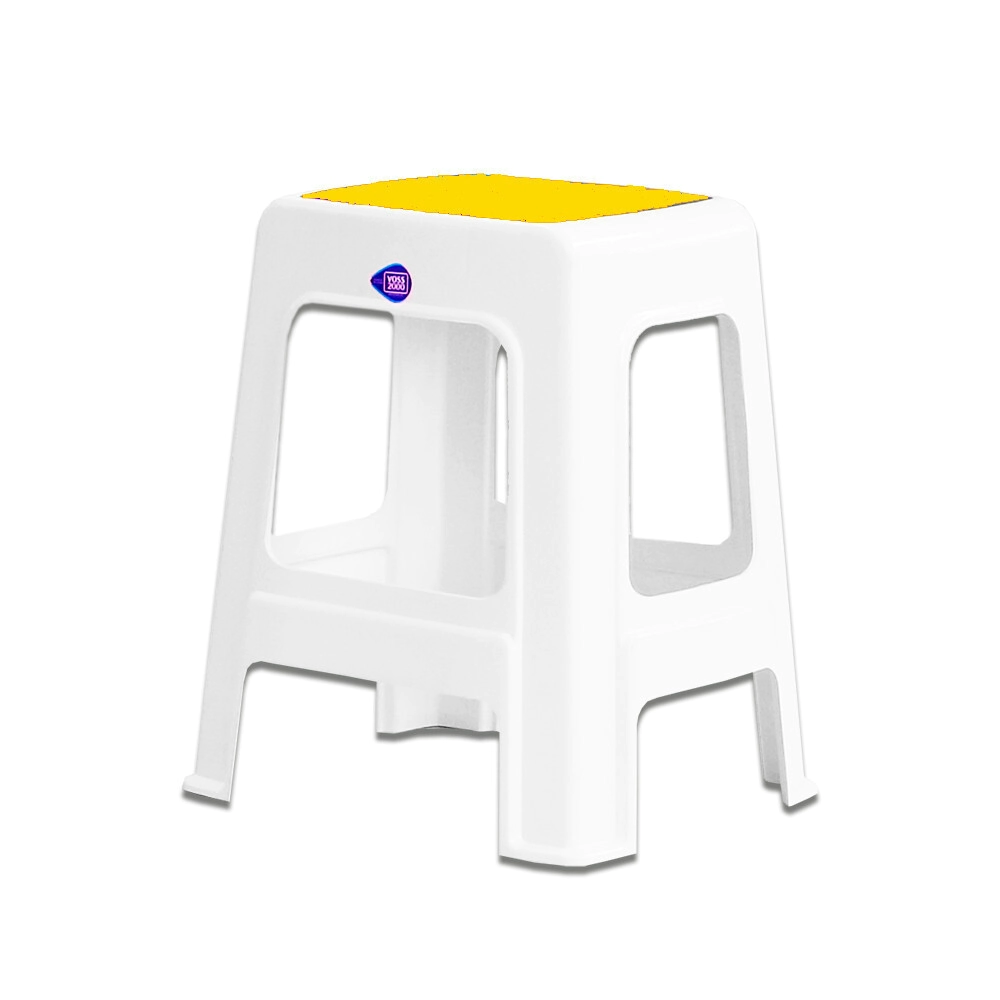 BANQUITO PLASTICO VOSS 2000 GOLIAT ASIENTO AMARILLO
