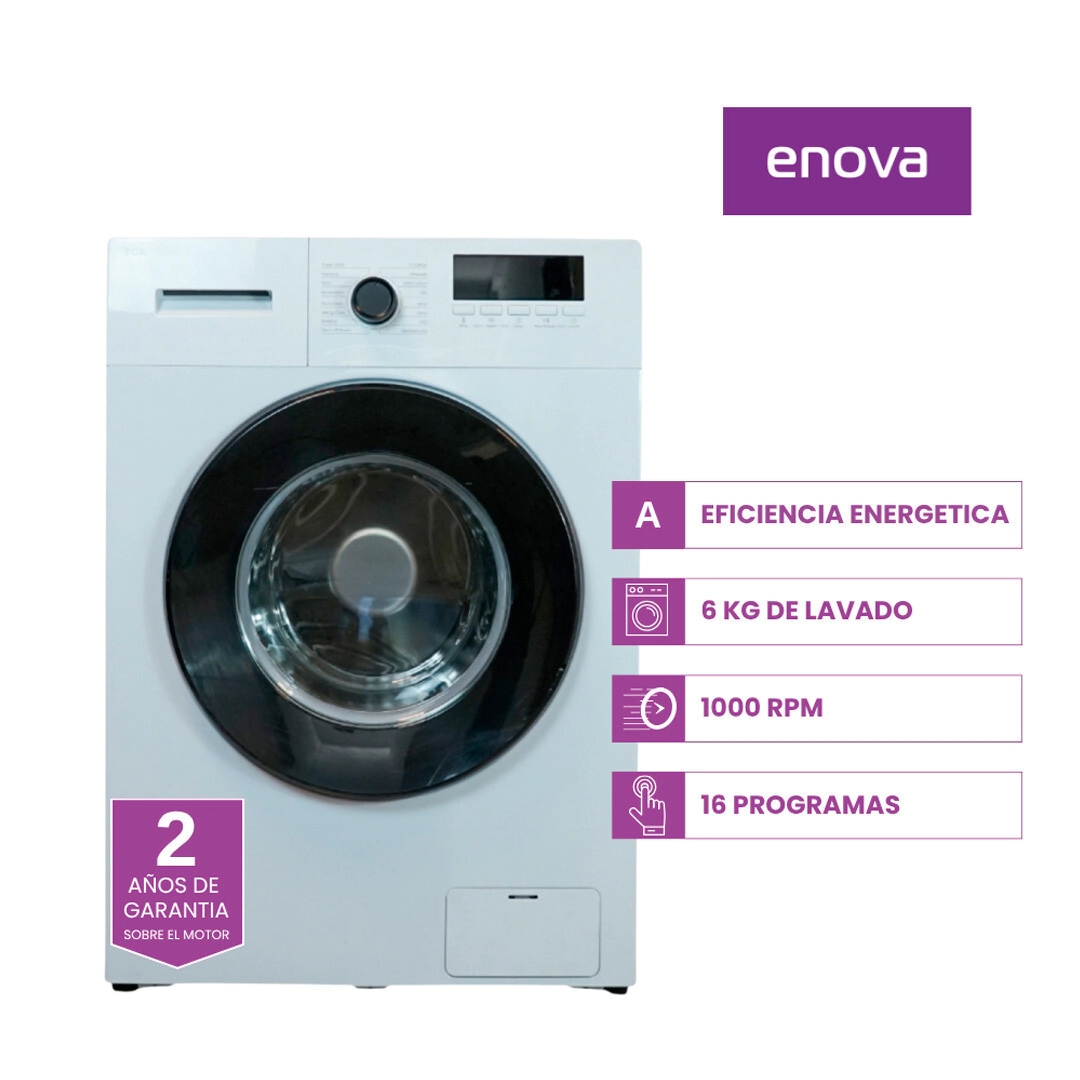 LAVARROPA ENOVA 6 KG CARGA FRONTAL