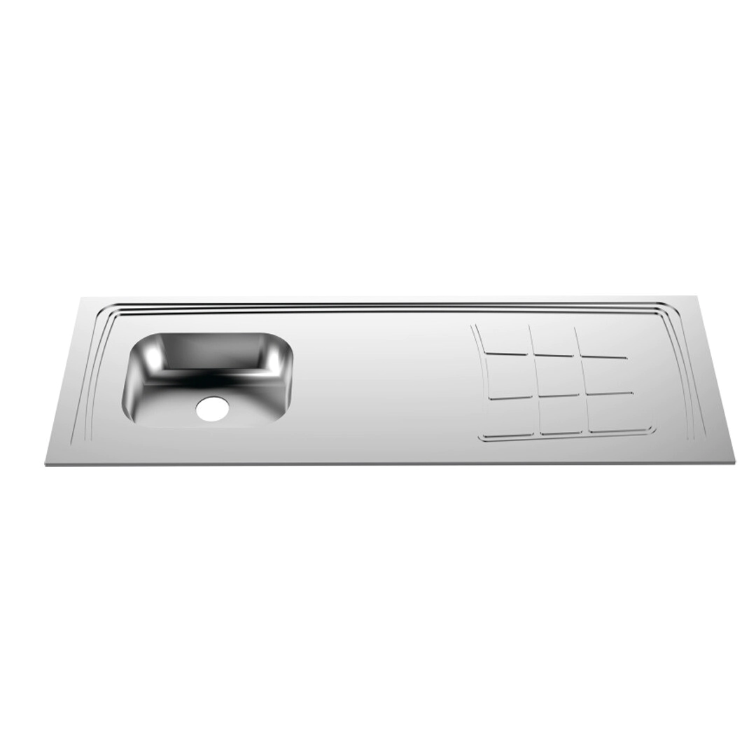 TAPA DE ACERO INOX ORLANDI 1600 (BACHA DER/IZQ)