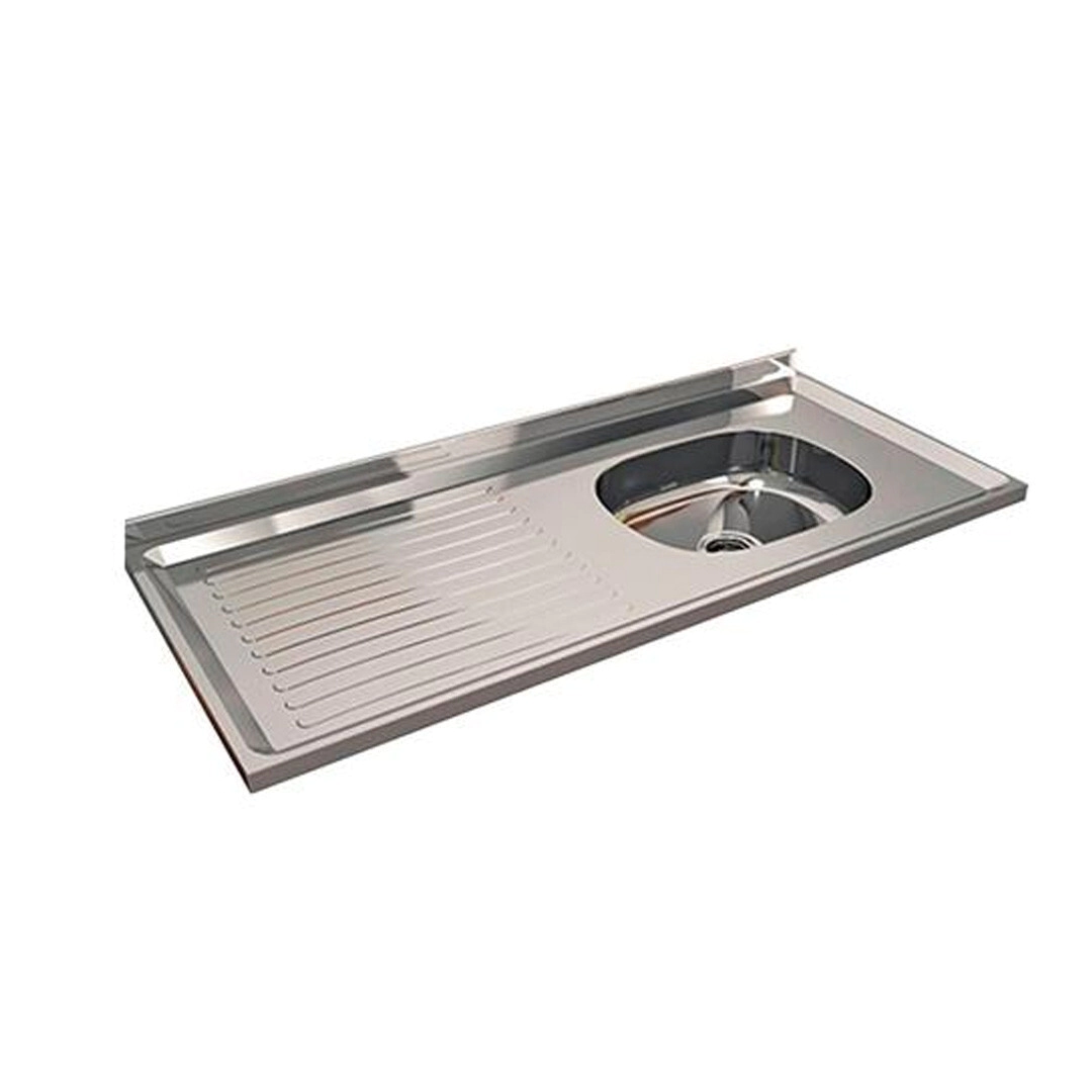 TAPA DE ACERO INOX ORLANDI 1400 (BACHA DER/IZQ)