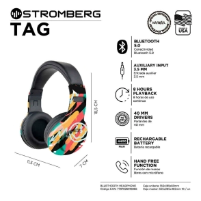 AURICULARES C/CABLE STROMBERG TAG SC-51-TAGXX-PL