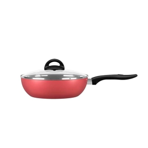 WOK BRINOX 28 CM C/TAPA LINEA MAPLE ALUMNIO ROJO CEREZA 7210/175