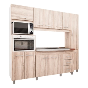 COCINA COMPACTA ORLANDI C&Aacute;LIDA 2,15 ABEDUL