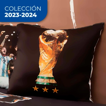 ALMOHADON CASABLANCA DIG AFA 45*45 DORADA (COPA DEL MUNDO)