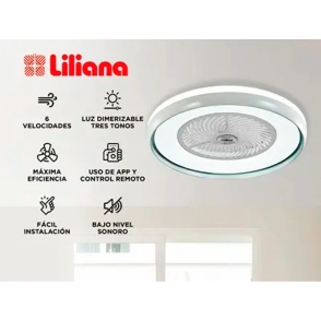 VENTILADOR DE TECHO LILIANA LUMINARIA LED VTHBOX24