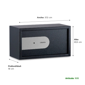 CAJA FUERTE ROICA DE MUEBLE LIVIANA C/LLAVE 20,5*37*18