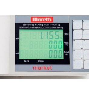 BALANZA COMERCIAL MORETTI DE MOSTRADOR MARKET 30 K