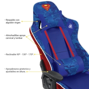 SILLA GAMER APOLO SUPERMAN C/ APOYA PIE