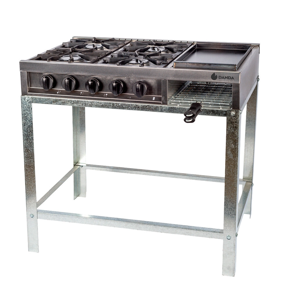 ANAFE DANDA MULTIPLE 4 HORNALLAS Y PLANCHA CON BASE 508A