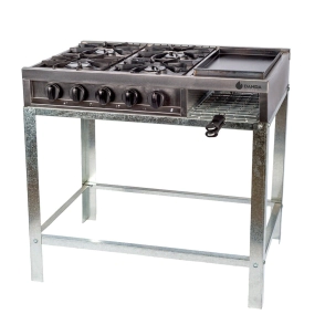 ANAFE DANDA MULTIPLE 4 HORNALLAS Y PLANCHA CON BASE 508A
