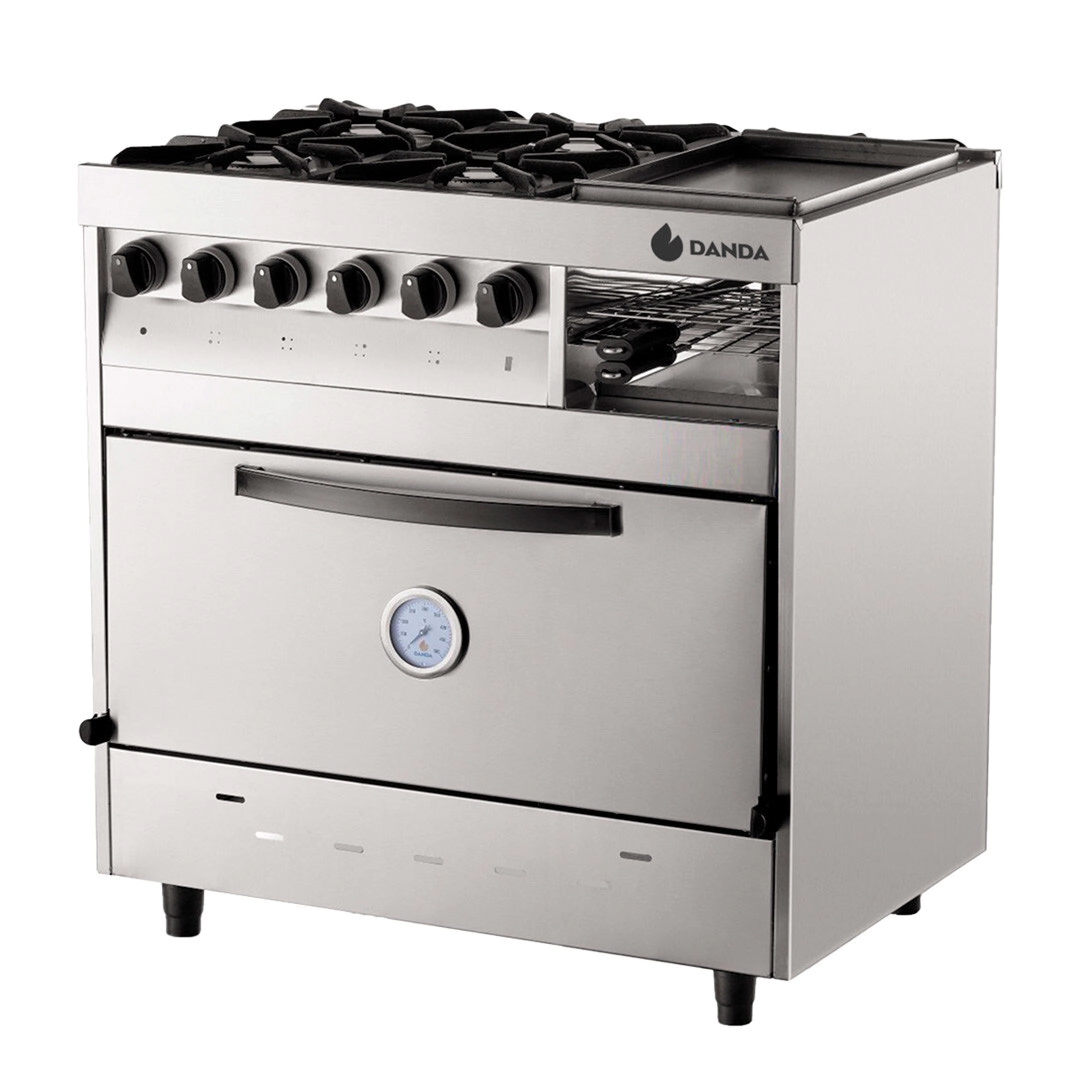 COCINA DANDA SIENA MULTIPLE 4 HORNALLAS, PLANCHA Y CARLITERA C872C