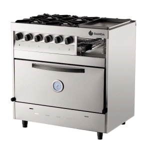 COCINA DANDA SIENA MULTIPLE 4 HORNALLAS, PLANCHA Y CARLITERA C872C