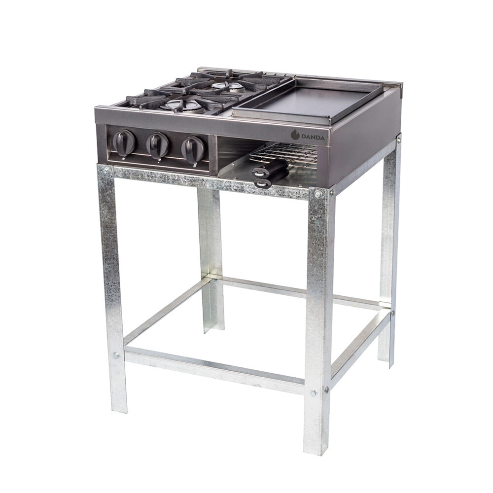 ANAFE DANDA MULTIPLE 2 HORNALLAS Y PLANCHA CON BASE 510A