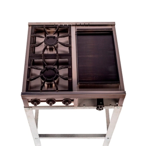 ANAFE DANDA MULTIPLE 2 HORNALLAS Y PLANCHA CON BASE 510A