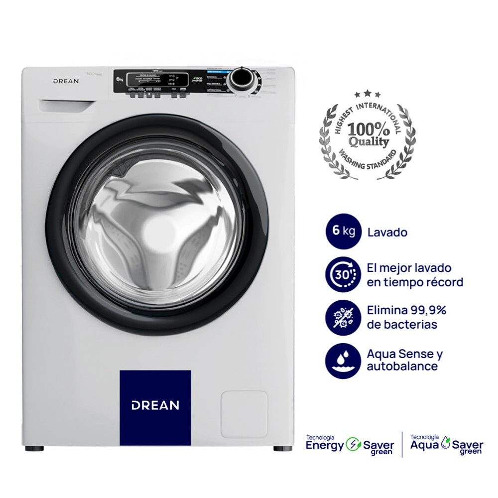LAVARROPAS DREAN LCFDR0610LB Carga Frontal 6 KG
