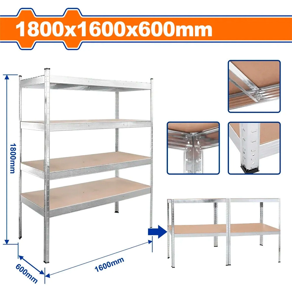 ESTANTERIA REGULABLE 4 NIVELES WDFWTS1A16