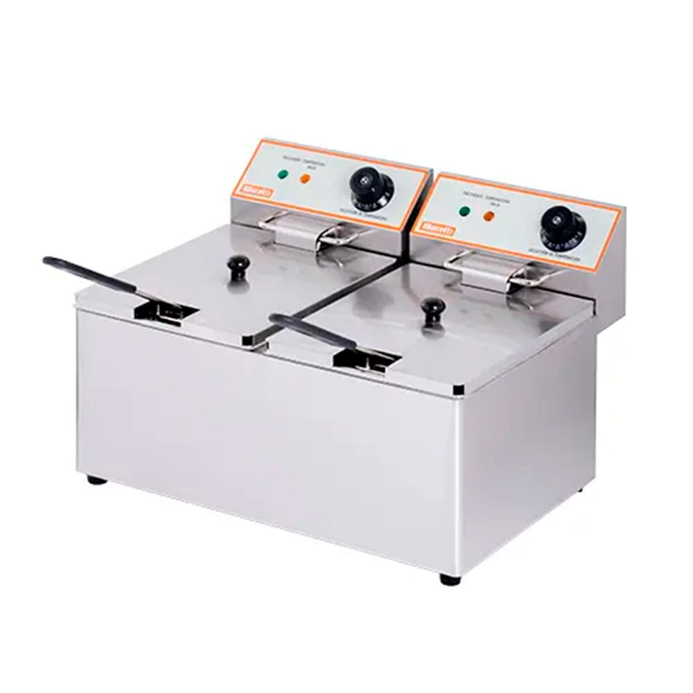 FREIDORA ELECTRICA MORETTI DOBLE FRYER 8+8