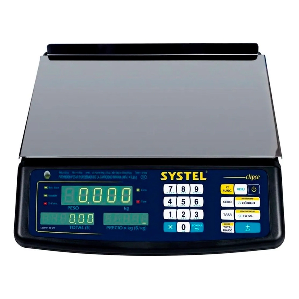 BALANZA SYSTEL CLIPSE BAT 31 KG NEGRO