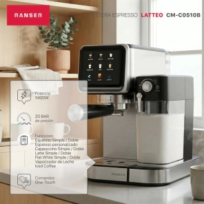 CAFETERA RANSER LATTEO 3 EN 1 CMC0510B