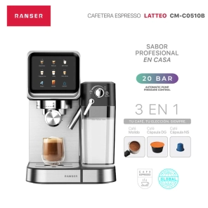 CAFETERA RANSER LATTEO 3 EN 1 CMC0510B