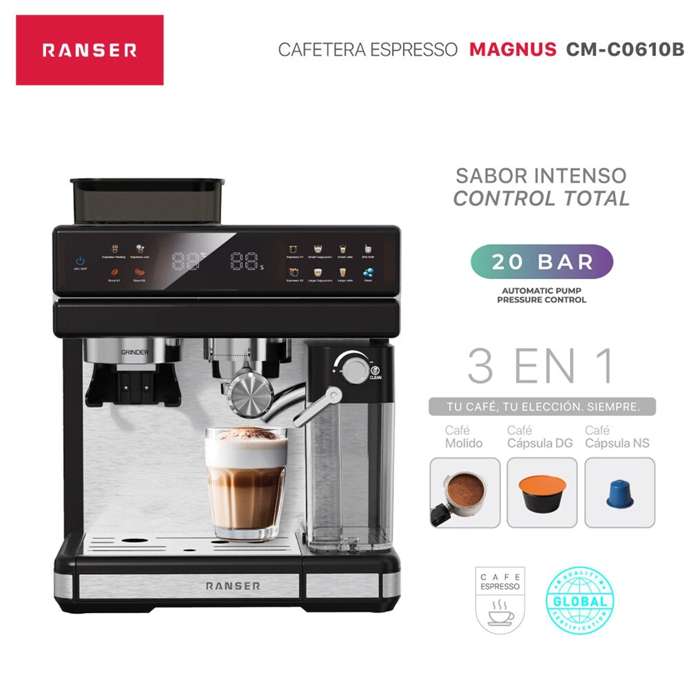 CAFETERA RANSER MAGNUS 3 EN 1 CM0610B