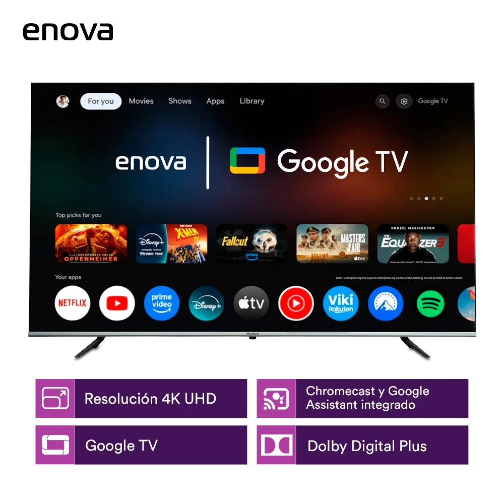 TV SMART ENOVA 75 QLED 4K UHD GOOGLE TV TE75UG12-TDF