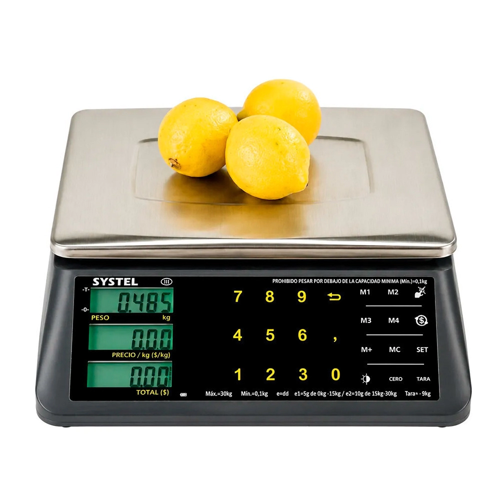 BALANZA SYSTEL MICRA 30 KG ARG S/MASTIL